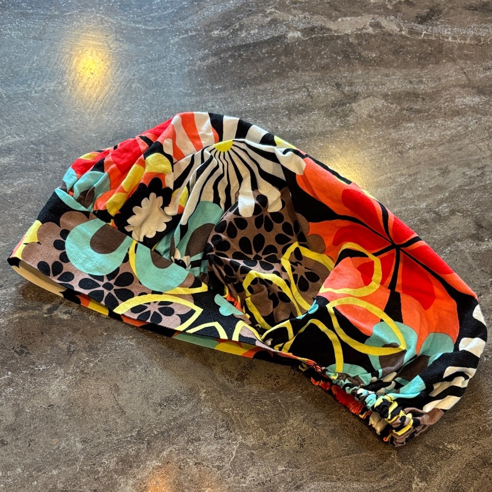 Colorful Floral Women's Bouffant Scrub Hat